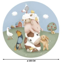 Behangcirkel - Meerkleurig - Little Farm