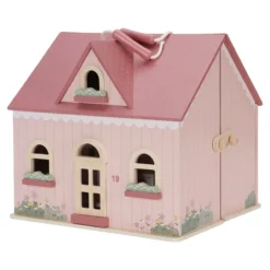 Draagbaar poppenhuis hout