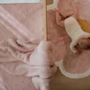 Gebreid wiegdeken - Fleece - Roze - Essentials