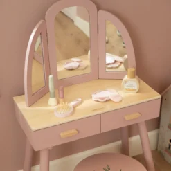 Houten kaptafel groot– Roze – Essentials