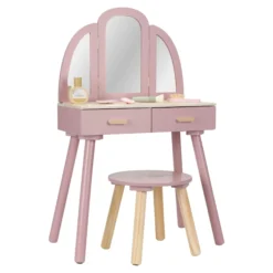 Houten kaptafel groot– Roze – Essentials