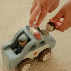 Houten politiewagen – Blauw – Essentials