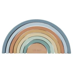 Houten Stapelregenboog - Blauw - Forest Friends