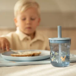 Kinderglas 250 ml Met Rietje Forest Friends
