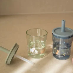 Kinderglas 250 ml Met Rietje Little Farm