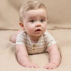 Romper korte mouw - Zand - Newborn Naturals