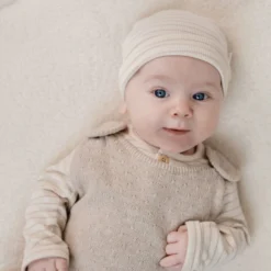 Shirt lange mouw - Beige - Newborn Naturals - Stripe