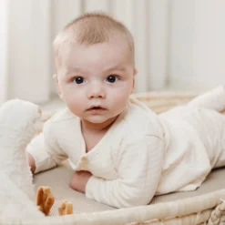Shirt overslag lange mouw - Beige - Newborn Naturals