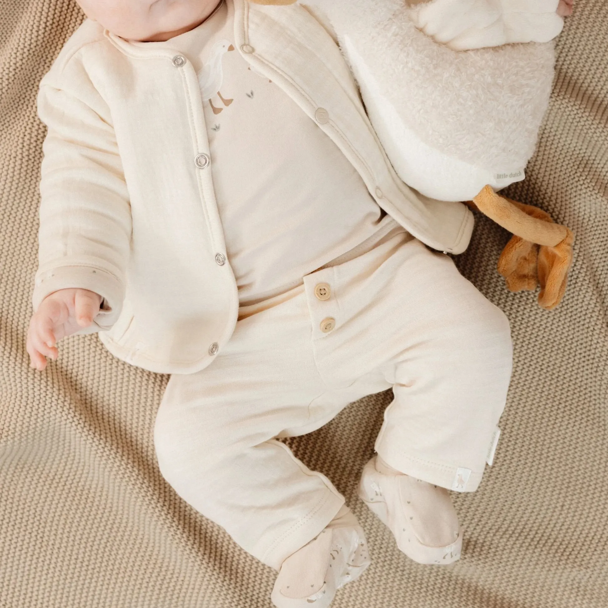 Slofjes - Zand - Newborn Naturals - Little Goose