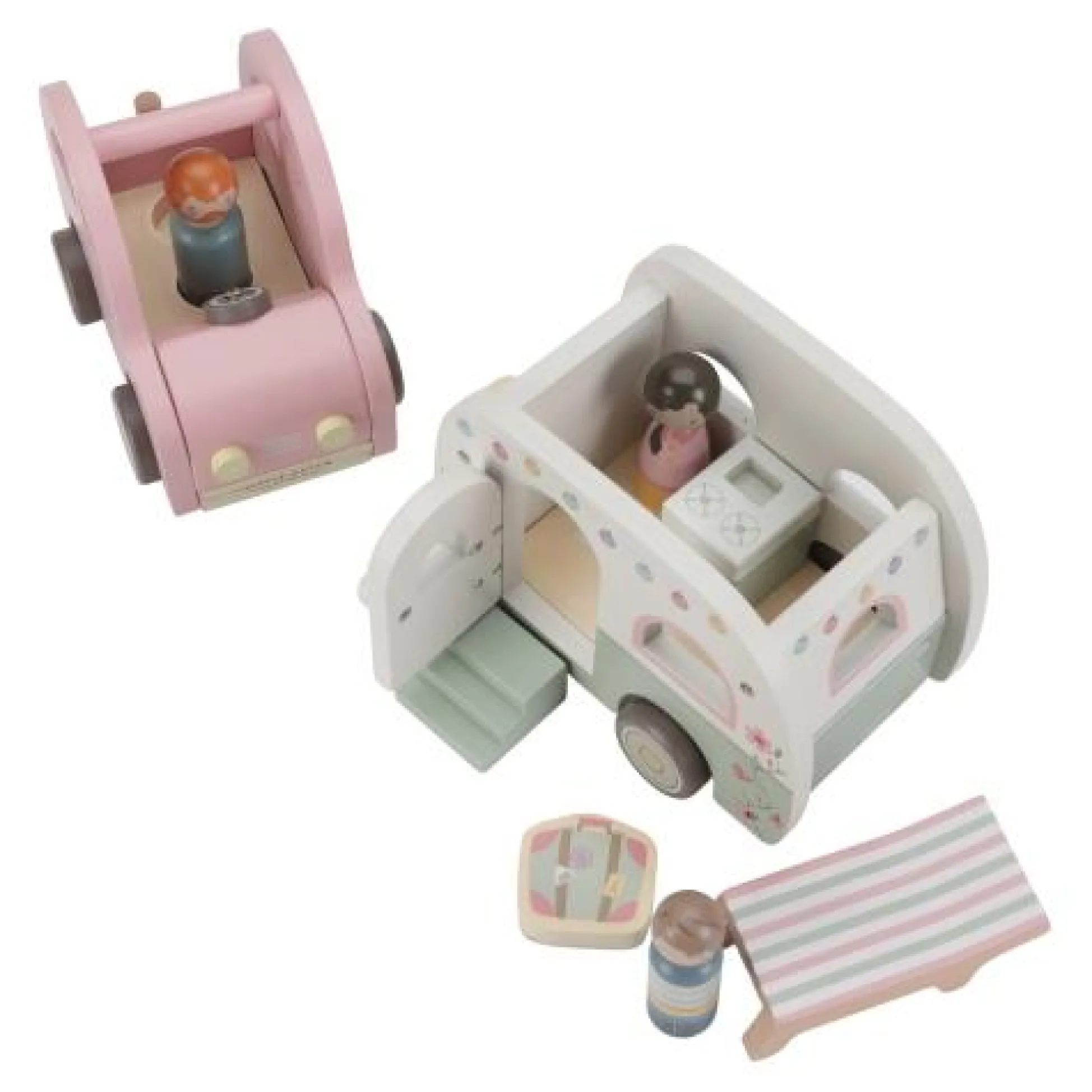 Speelgoed auto met caravan - Meerkleurig - Essentials