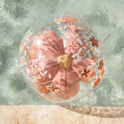Strandbal 3D Figuur Pink Flowers