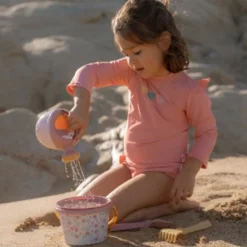 Strandset Pink Flowers set van 5