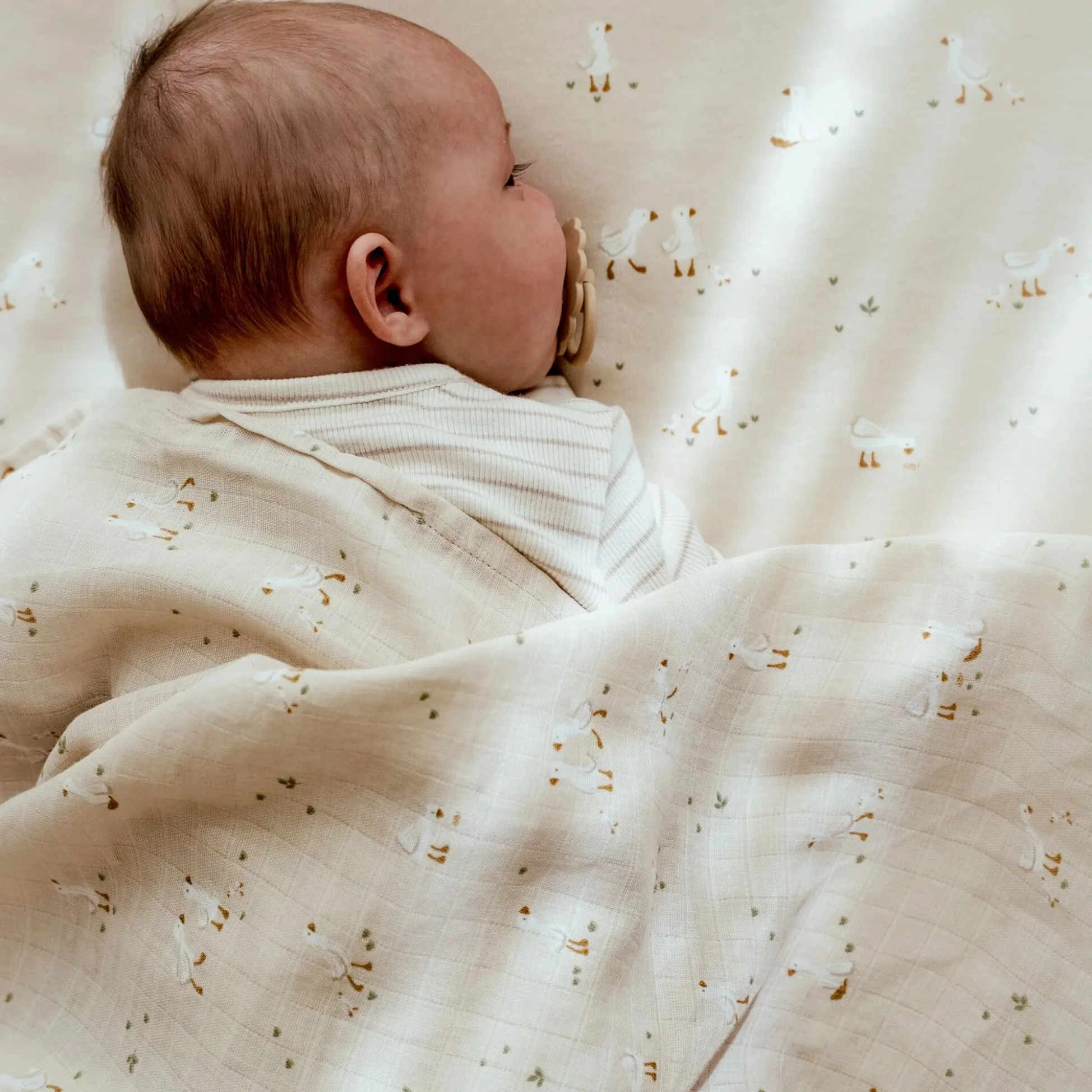 Swaddle - Beige - 120 cm - Newborn Naturals - Little Goose