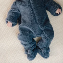 Teddy slofjes - Blauw - Newborn Naturals