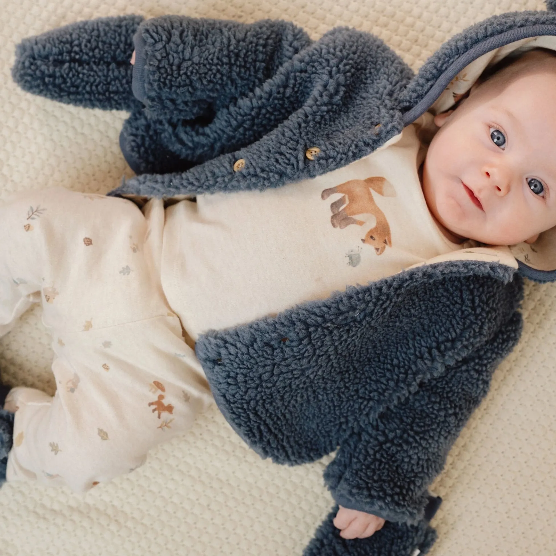 Teddy wanten - Blauw - Newborn Naturals