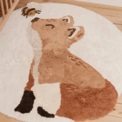Vloerkleed vos - Beige - Forest Friends