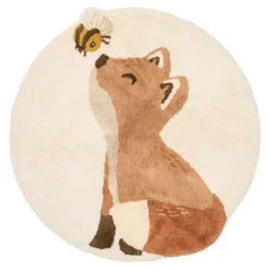 Vloerkleed vos - Beige - Forest Friends
